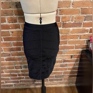 Black Bebe bodycon skirt, size medium